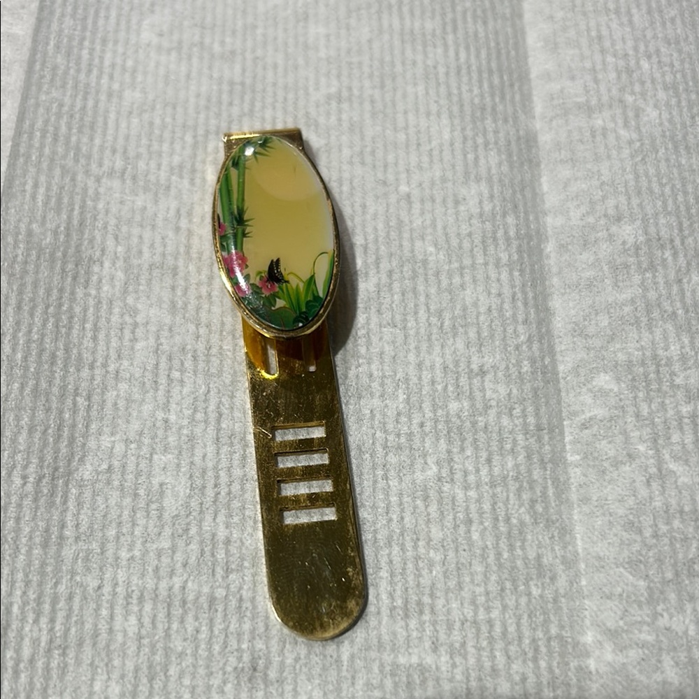 Gold and Floral Bookmark Clip